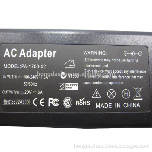 20V 2A 120W 5.5*2.5 ac 100V-240V power adapter replacement supply for laptop Fujitsu
